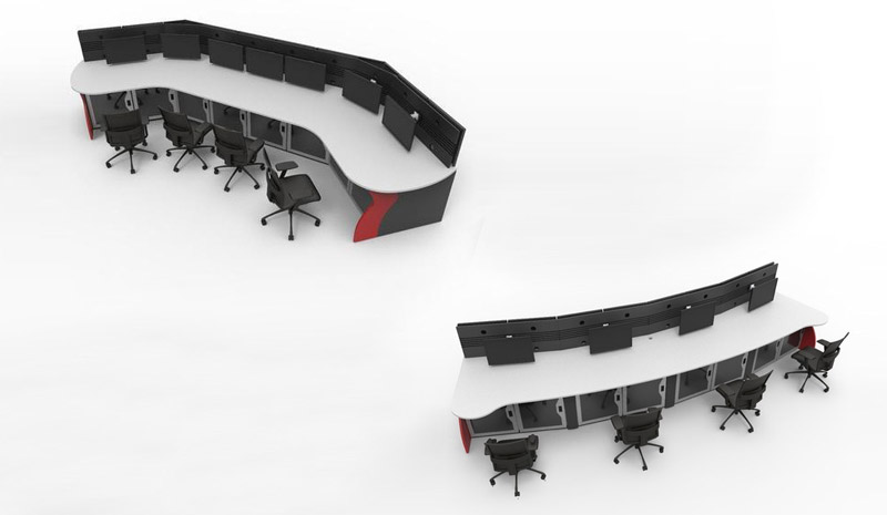 監(jiān)控室控制臺(tái)專(zhuān)業(yè)定制效果展示圖