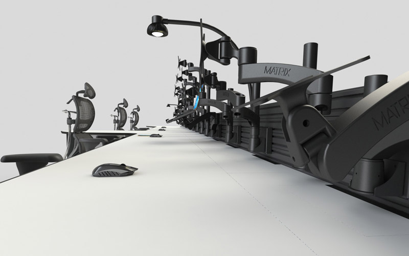 指揮控制臺(tái)多功能背板展示圖